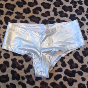 silver american apparel shorts